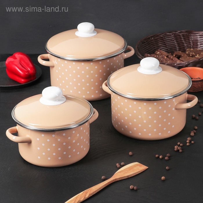 Набор кастрюль «Горох», 3 шт: 2 л, 3 л, 4 л
Набор кастрюль «Горох», 3 шт: 2 л, 3 л, 4 л