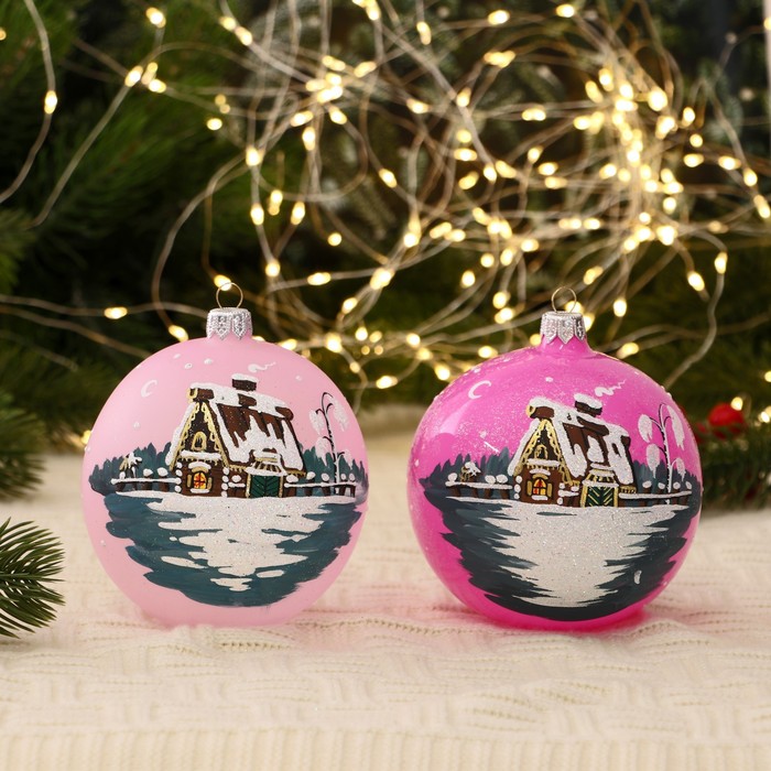 фото Шар "домик" 9,5 см микс бирюсинка