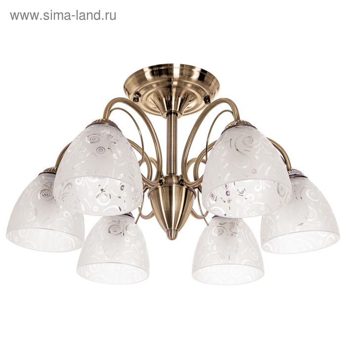 фото Люстра классика "бомонд" 6 ламп 60w e27 основание античная бронза 60х60х35 см