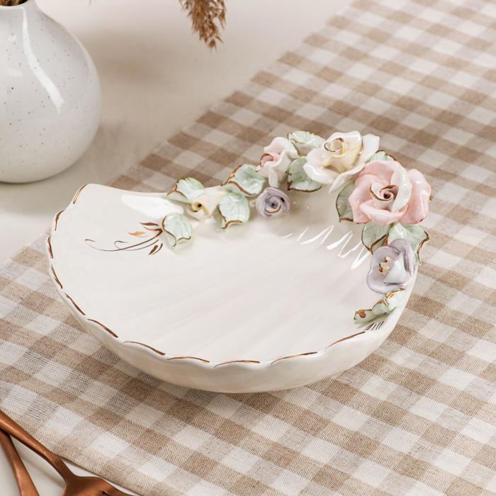 Конфетница "Ракушка", цветная лепка, роспись золотистая, 22 см, микс
Конфетница "Ракушка", цветная лепка, роспись золотистая, 22 см, микс