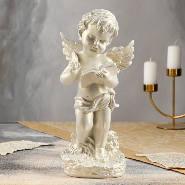 Статуэтка "Ангел с книгой" перламутровая, 34 см 
Статуэтка "Ангел с книгой" перламутровая, 34 см