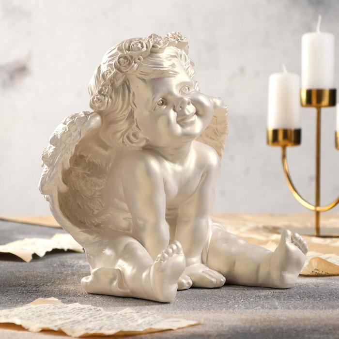 Статуэтка "Ангел сидящий", перламутровая, 26 см
Статуэтка "Ангел сидящий", перламутровая, 26 см