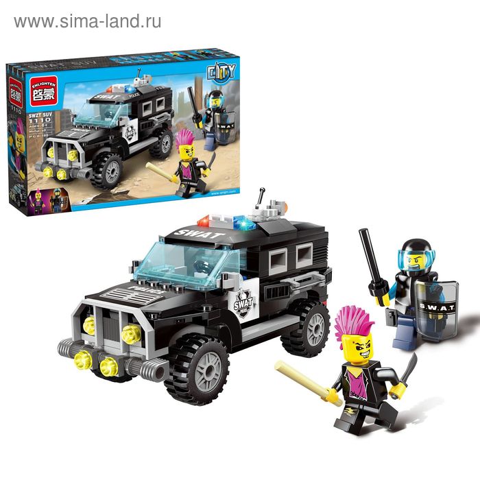 Конструктор «Полицейский спецназ», 190 деталей и 2 минифигуры
Конструктор «Полицейский спецназ», 190 деталей и 2 минифигуры