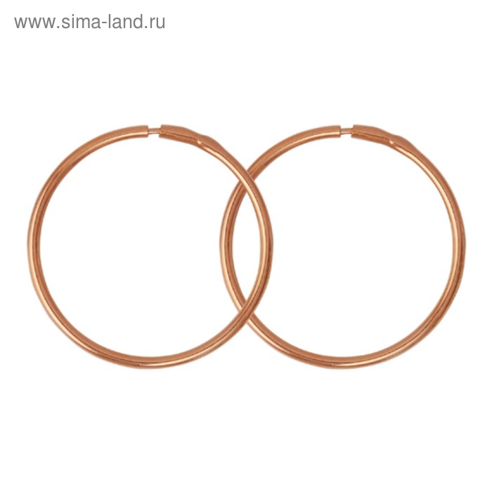 Серьги-кольца d=2,5см, розовое золочение
Серьги-кольца d=2,5см, розовое золочение