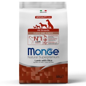 Сухой корм Monge Dog Speciality Puppy Junior для щенков, ягненок/рис/картофель, 800 г.
Сухой корм Monge Dog Speciality Puppy Junior для щенков, ягненок/рис/картофель, 800 г.