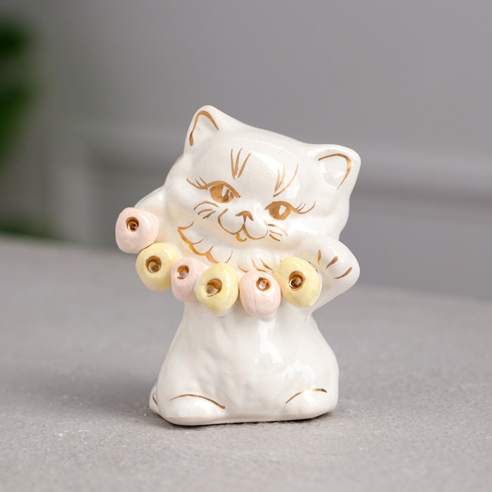 Статуэтка "Котик", белая, цветная лепка, 8 см, авторская работа
Статуэтка "Котик", белая, цветная лепка, 8 см, авторская работа