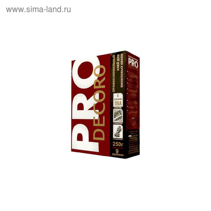 Клей для виниловых обоев Decoro PRO ART 510-250, 250 г (на 9 рулонов) 
Клей для виниловых обоев Decoro PRO ART 510-250, 250 г (на 9 рулонов)