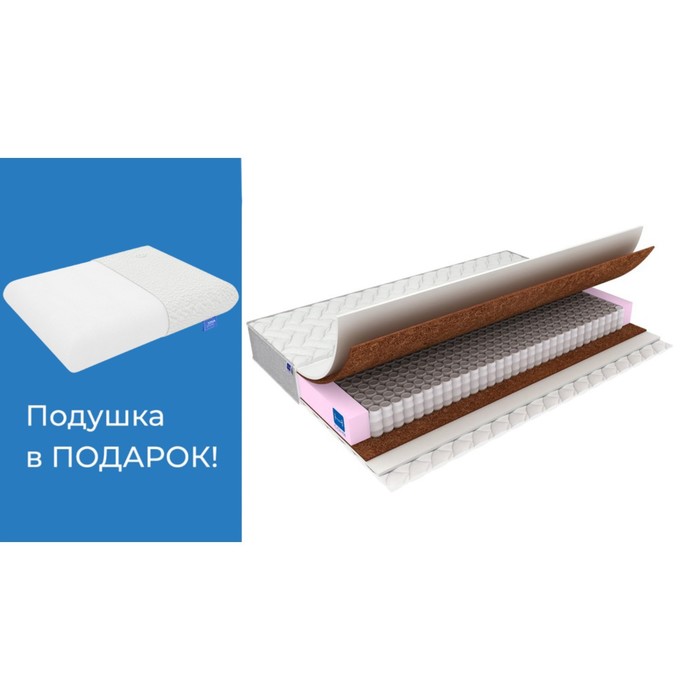 фото Матрас ultra tropicana foam, размер 200х200 см, высота 19 см, чехол жаккард соня