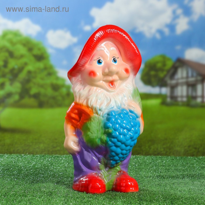 Садовая фигура "Гном с виноградом", разноцветная, 38 см, микс
Садовая фигура "Гном с виноградом", разноцветная, 38 см, микс