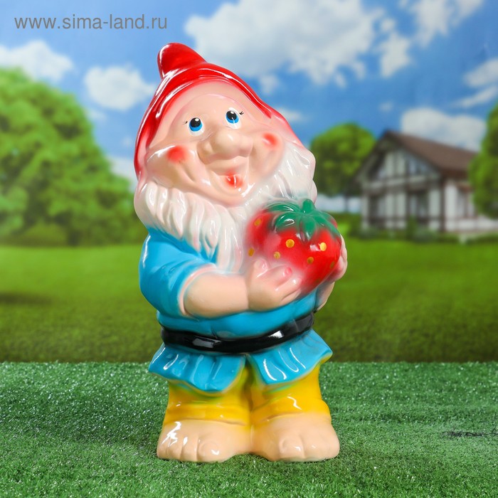 Садовая фигура "Гном с клубникой", разноцветная, 38 см, микс
Садовая фигура "Гном с клубникой", разноцветная, 38 см, микс