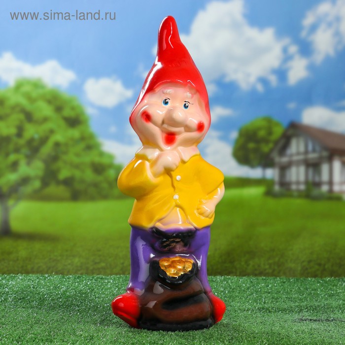 Садовая фигура "Гном с мешком золота", разноцветная, 47 см, микс
Садовая фигура "Гном с мешком золота", разноцветная, 47 см, микс