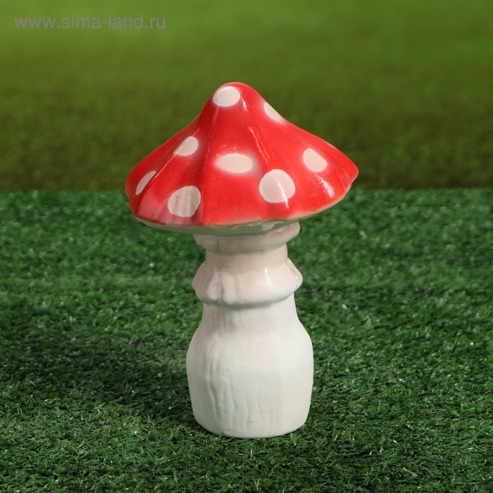 Садовая фигура "Мухомор малютка", керамика, 18 см 
Садовая фигура "Мухомор малютка", керамика, 18 см
