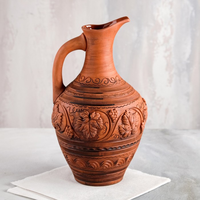 Кувшин винный, лепка, красная глина, 3 л 
Кувшин винный, лепка, красная глина, 3 л