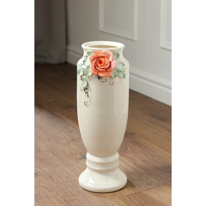 Ваза керамическая "Вента", напольная, белая, цветная лепка, 42 см, авторская работа
Ваза керамическая "Вента", напольная, белая, цветная лепка, 42 см, авторская работа