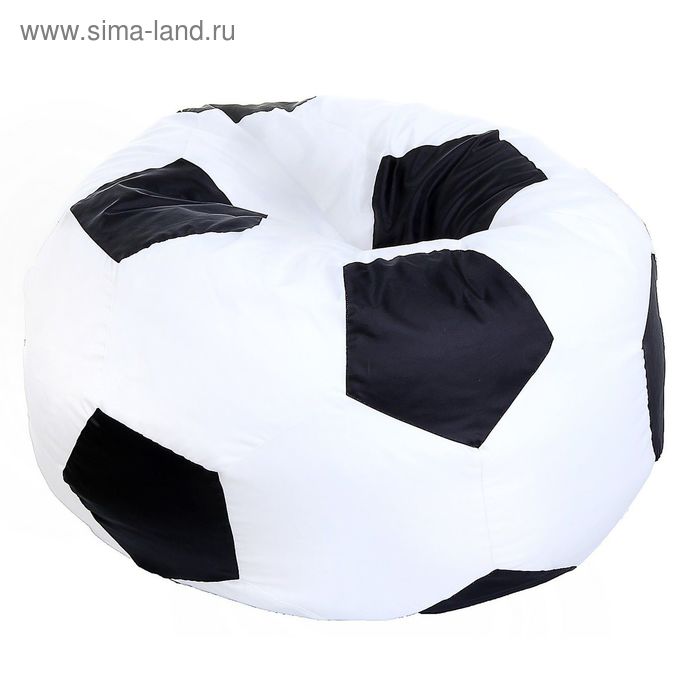 фото Кресло - мешок «футбольный мяч», диаметр 110 см, высота 80 см, цвет белый, чёрный me-shok