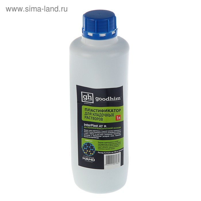 Пластификатор для строительных растворов Goodhim InterPlast R, добавка для кладки, 1 л
Пластификатор для строительных растворов Goodhim InterPlast R, добавка для кладки, 1 л