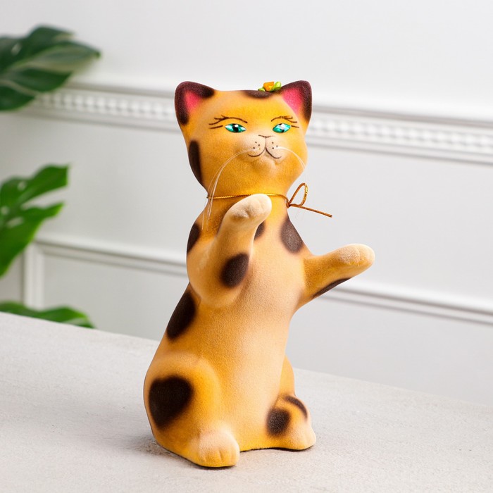 Копилка "Кот попрошайка", флок, бежевый леопард, 26 см
Копилка "Кот попрошайка", флок, бежевый леопард, 26 см