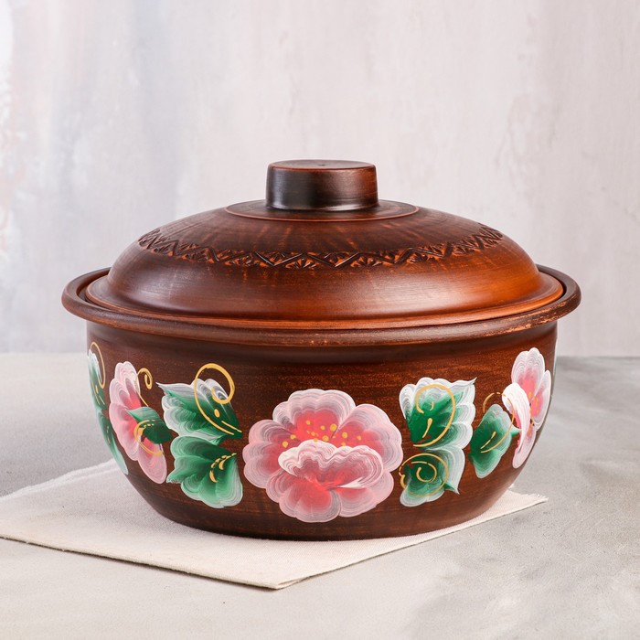 Горшок духовой с крышкой "Жаровня с крышкой", роспись, красная глина, 4 л, микс
Горшок духовой с крышкой "Жаровня с крышкой", роспись, красная глина, 4 л, микс