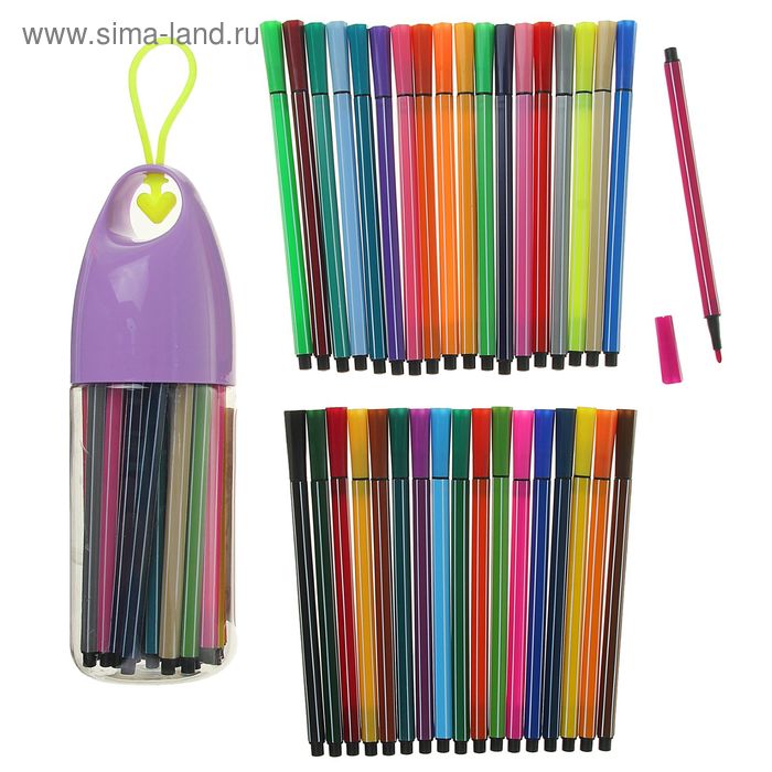 Фломастеры, 36 цветов, в пластиковом тубусе с ручкой, вентилируемый колпачок, МИКС
Фломастеры, 36 цветов, в пластиковом тубусе с ручкой, вентилируемый колпачок, МИКС