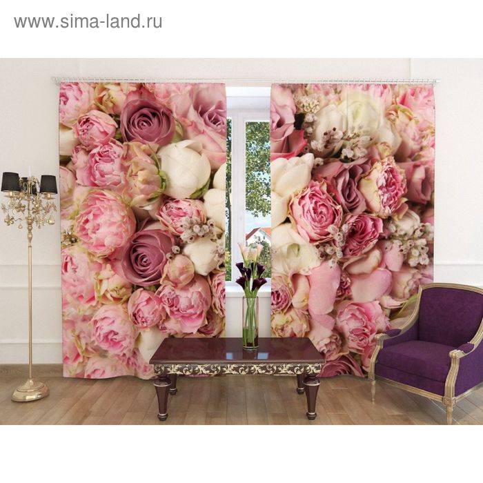 Фотошторы «Пионы», ширина 150 см, высота 260 см-2 шт., шторная лента, габардин
Фотошторы «Пионы», ширина 150 см, высота 260 см-2 шт., шторная лента, габардин