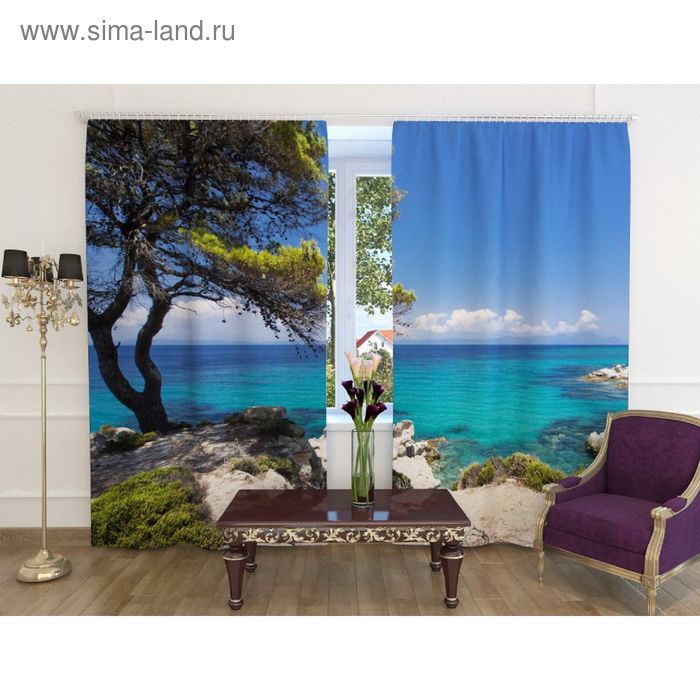 Фотошторы «Вид на океан», ширина 150 см, высота 260 см-2 шт., шторная лента, габардин 
Фотошторы «Вид на океан», ширина 150 см, высота 260 см-2 шт., шторная лента, габардин
