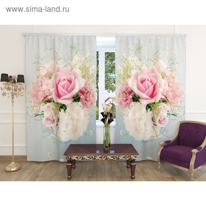 Фотошторы «Нежный букет», ширина 150 см, высота 260 см-2 шт., шторная лента, габардин
Фотошторы «Нежный букет», ширина 150 см, высота 260 см-2 шт., шторная лента, габардин