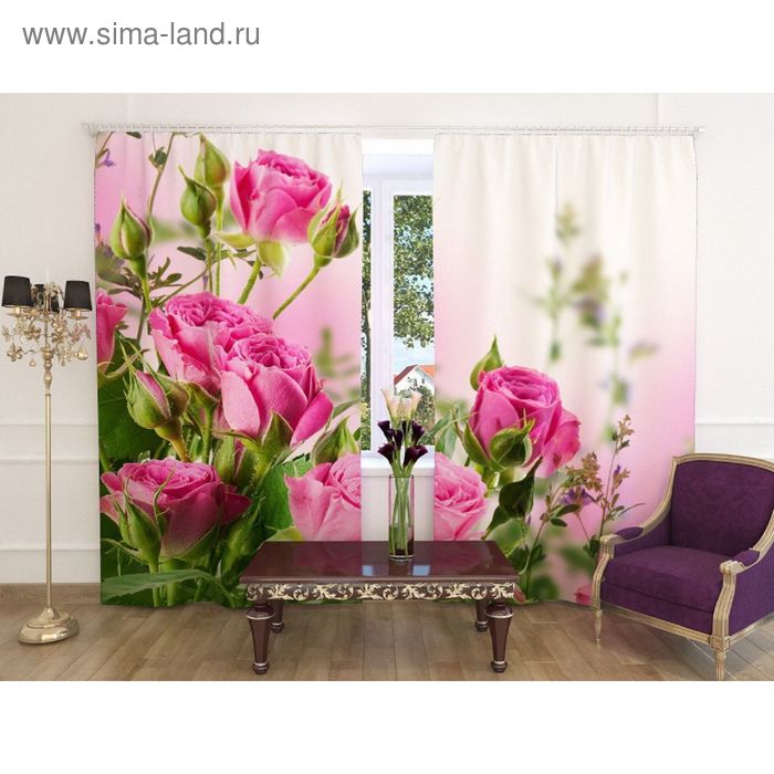 Фотошторы «Букет алых роз», ширина 150 см, высота 260 см-2 шт., шторная лента, габардин
Фотошторы «Букет алых роз», ширина 150 см, высота 260 см-2 шт., шторная лента, габардин