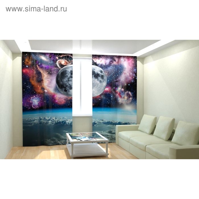 Фотошторы «Просторы вселенной», ширина 150 см, высота 260 см-2 шт., шторная лента, габардин
Фотошторы «Просторы вселенной», ширина 150 см, высота 260 см-2 шт., шторная лента, габардин