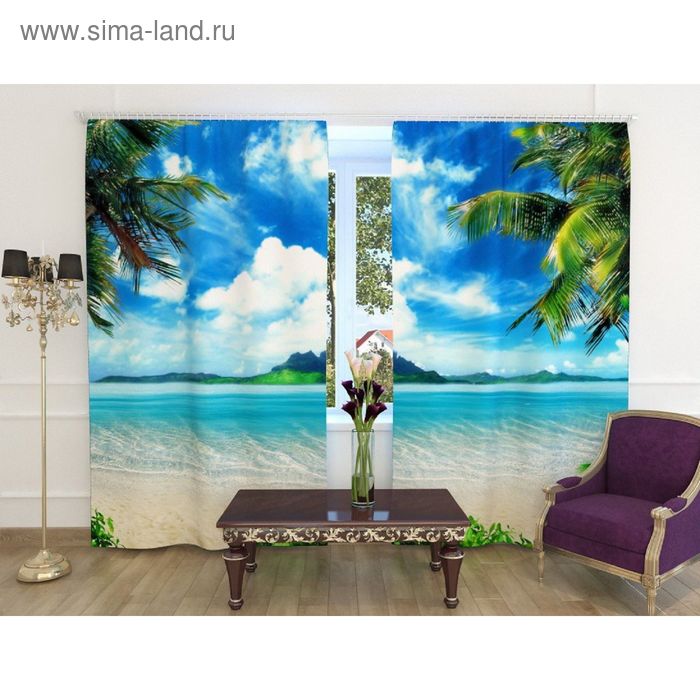 Фотошторы «Остров мечты», ширина 150 см, высота 260 см-2 шт., шторная лента, габардин 
Фотошторы «Остров мечты», ширина 150 см, высота 260 см-2 шт., шторная лента, габардин
