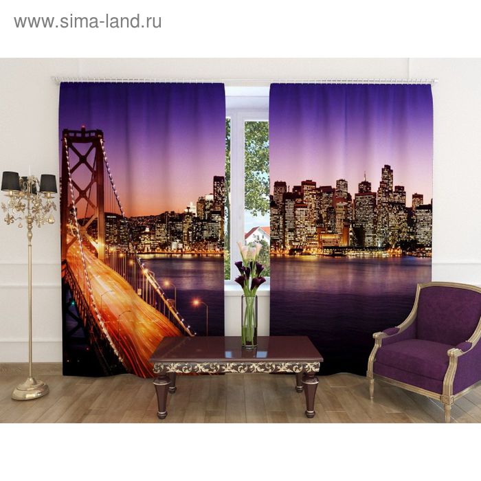 Фотошторы «Бруклинский мост», ширина 150 см, высота 260 см-2 шт., шторная лента, габардин
Фотошторы «Бруклинский мост», ширина 150 см, высота 260 см-2 шт., шторная лента, габардин