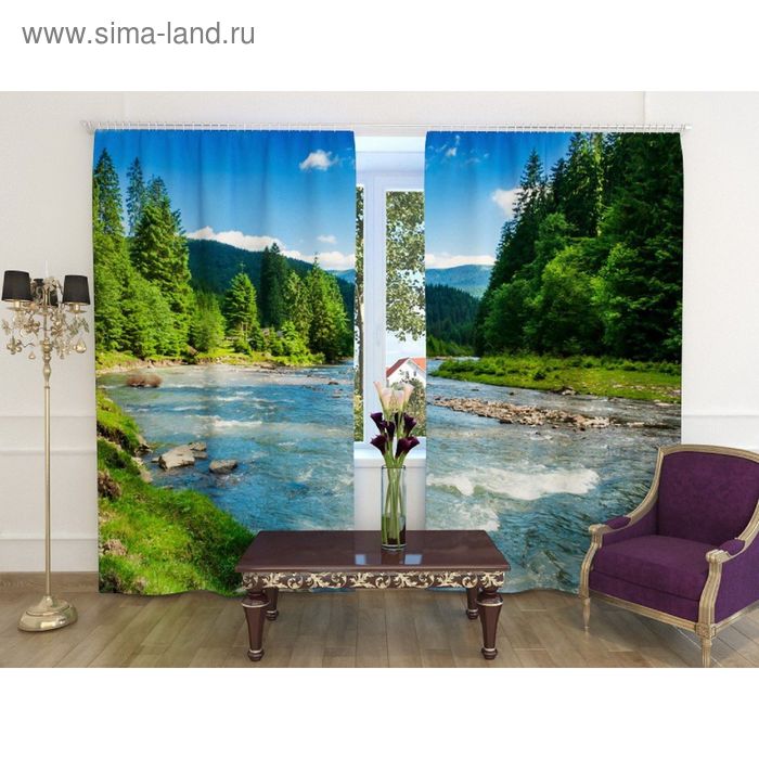 Фотошторы «Горная река 2», ширина 150 см, высота 260 см-2 шт., шторная лента, габардин
Фотошторы «Горная река 2», ширина 150 см, высота 260 см-2 шт., шторная лента, габардин