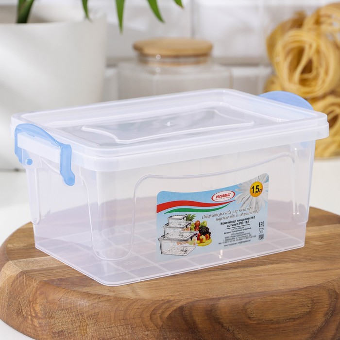 Контейнер пищевой, 1,5 л, цвет МИКС
Контейнер пищевой, 1,5 л, цвет МИКС