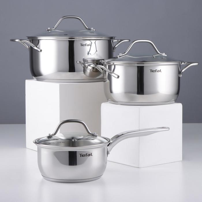 Набор посуды Intuition, 6 предметов: сотейник с крышкой, 1,3 л, кастрюли с крышкой, 2,9 л, 4,9 л, цвет хромированный
Набор посуды Intuition, 6 предметов: сотейник с крышкой, 1,3 л, кастрюли с крышкой, 2,9 л, 4,9 л, цвет хромированный