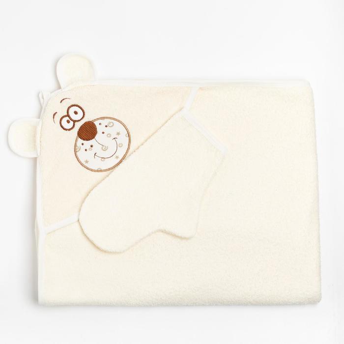 Набор для купания (полотенце-уголок, рукавица) с вышивкой "Мишка", размер 100х110 см, цвет бежевый (арт. К24/1)
Набор для купания (полотенце-уголок, рукавица) с вышивкой "Мишка", размер 100х110 см, цвет бежевый (арт. К24/1)