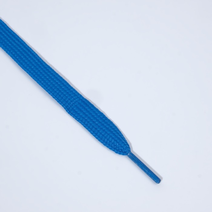 фото Шнурки для обуви, пара, плоские, 12 мм, 120 см, цвет голубой неоновый onlitop
