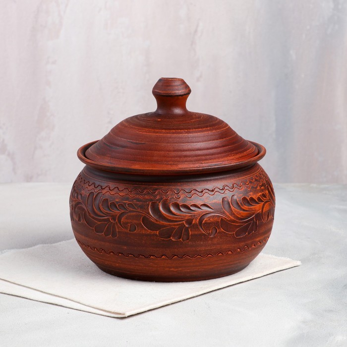 Жаровня с крышкой "Резная", декор, красная глина, 1.5 л, микс
Жаровня с крышкой "Резная", декор, красная глина, 1.5 л, микс