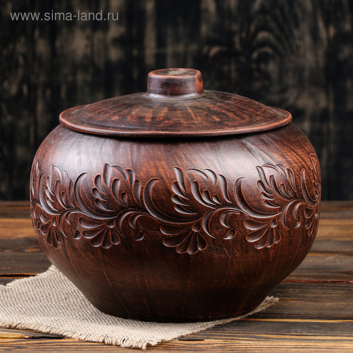 Жаровня "Резная", декор, красная глина, 5 л, микс
Жаровня "Резная", декор, красная глина, 5 л, микс