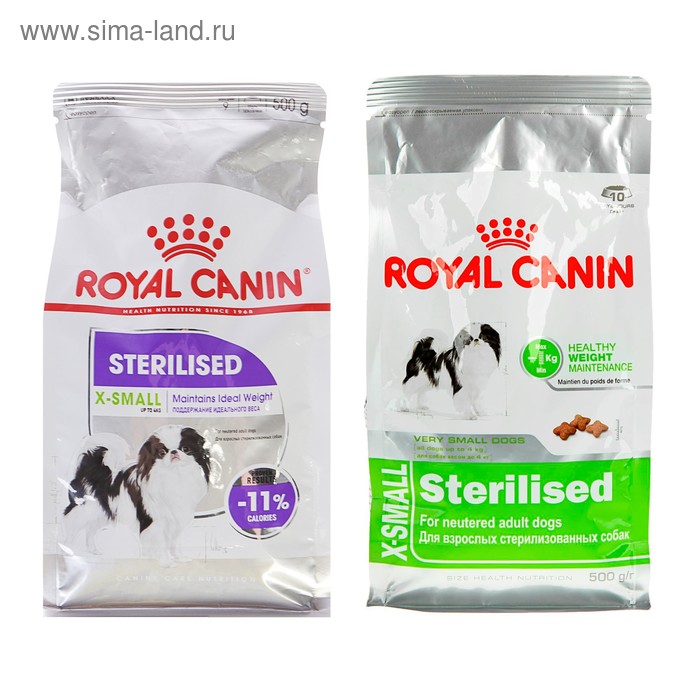 Сухой корм RC x-Small Sterilised для стерилизованных собак, 500 г 
Сухой корм RC x-Small Sterilised для стерилизованных собак, 500 г
