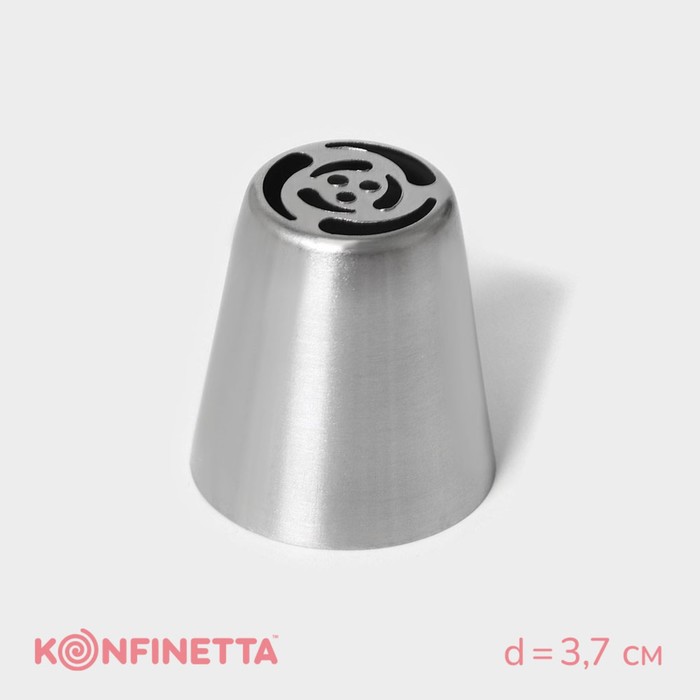 Насадка кондитерская KONFINETTA «Цветок», d=3,7 см, выход d=2,2 см, нержавеющая сталь
Насадка кондитерская KONFINETTA «Цветок», d=3,7 см, выход d=2,2 см, нержавеющая сталь