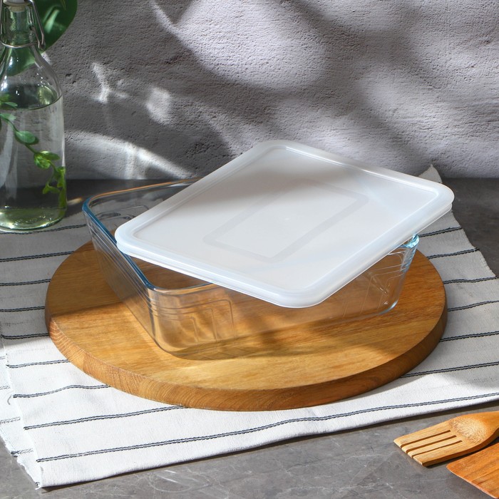 фото Форма прямоугольная для запекания и выпечки из жаропрочного стекла cook&store, 2,6 л, 25×20 см, с крышкой pyrex