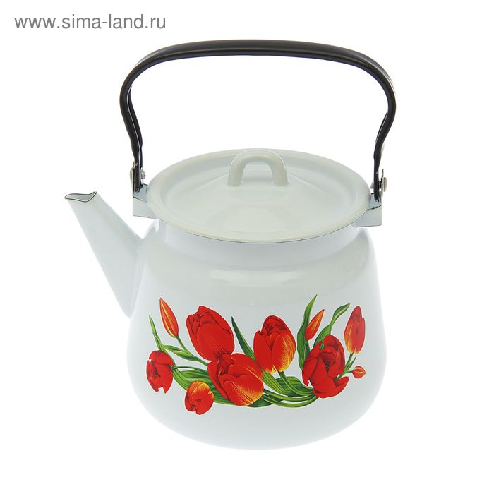 Чайник сферический «Тюльпаны», 3,5 л, цвет белый
Чайник сферический «Тюльпаны», 3,5 л, цвет белый