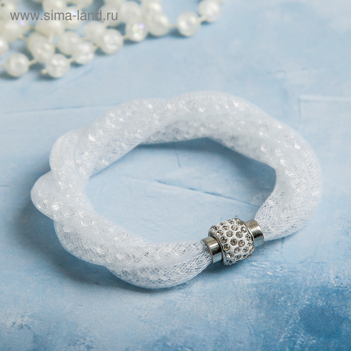 Браслет со стразами "Стардаст" плетение, белый ,L=22см
Браслет со стразами "Стардаст" плетение, белый ,L=22см