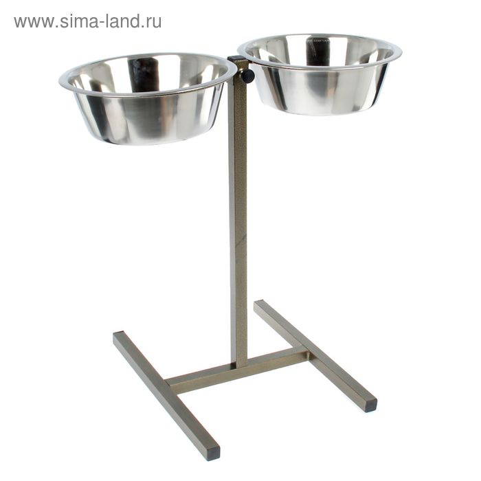 Подставка напольная с 2 мисками по 5 л, высота 15-65 см, бронза
Подставка напольная с 2 мисками по 5 л, высота 15-65 см, бронза