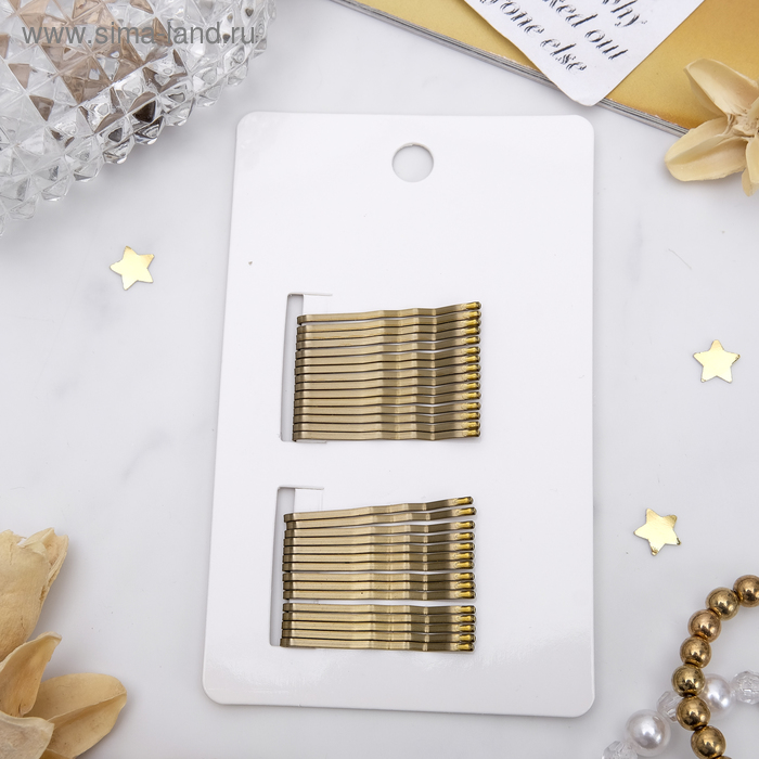 Невидимка для волос 3,2 см (набор 30 шт) золото
Невидимка для волос 3,2 см (набор 30 шт) золото