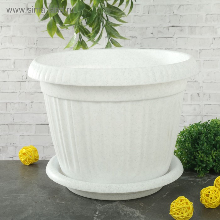 Горшок с поддоном «Таити», 4 л, цвет мраморный
Горшок с поддоном «Таити», 4 л, цвет мраморный