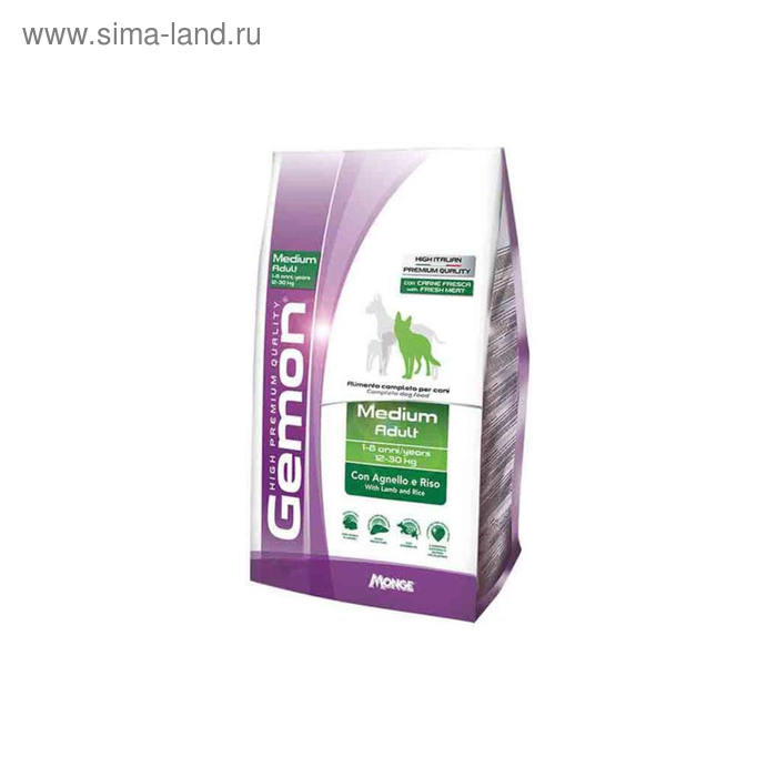 Сухой корм Gemon Dog Medium для взрослых собак средних пород, ягненок/рис, 15 кг.
Сухой корм Gemon Dog Medium для взрослых собак средних пород, ягненок/рис, 15 кг.