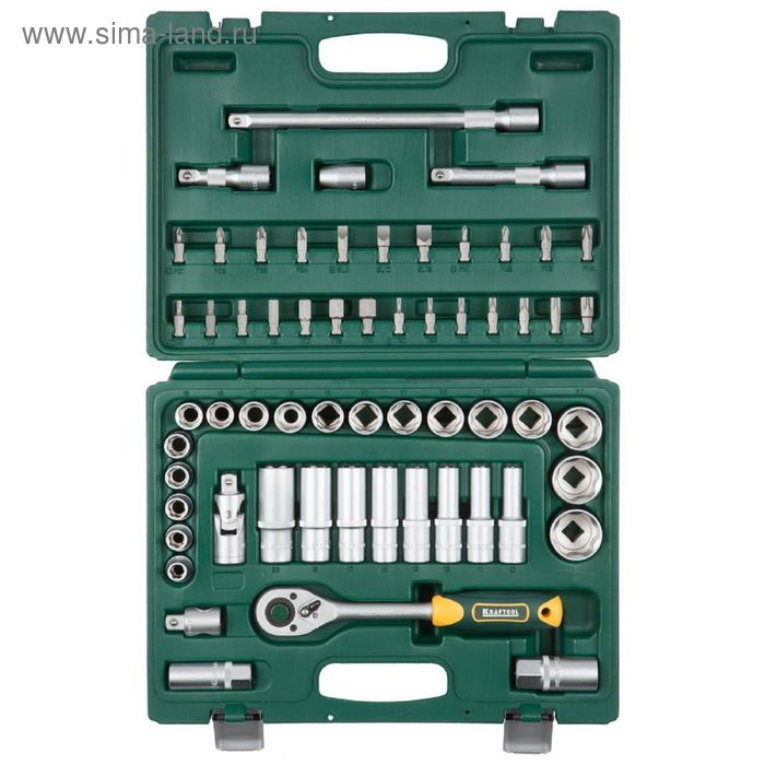 Набор торцевых головок KRAFTOOL Expert Qualitat, 1/2", 60 предметов
Набор торцевых головок KRAFTOOL Expert Qualitat, 1/2", 60 предметов