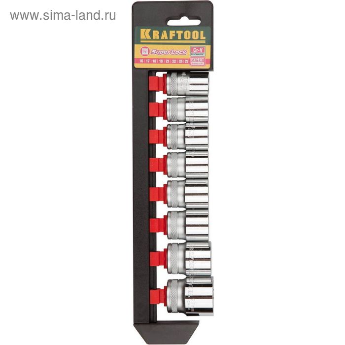 Набор торцевых головок KRAFTOOL Expert Qualitat, 1/2", 16-27 мм, 8 предметов
Набор торцевых головок KRAFTOOL Expert Qualitat, 1/2", 16-27 мм, 8 предметов