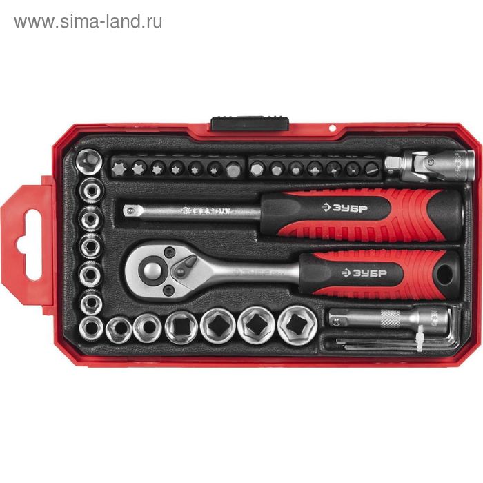 Набор торцевых головок "ЗУБР" МАСТЕР, FLANK 1/4", 4-13 мм, 35 предметов
Набор торцевых головок "ЗУБР" МАСТЕР, FLANK 1/4", 4-13 мм, 35 предметов