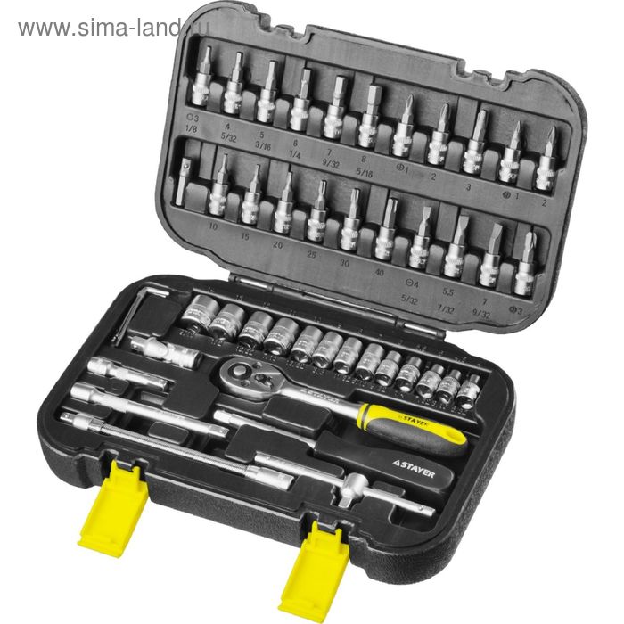 Набор STAYER Master, слесарно-монтажный инструмент, 46 предметов
Набор STAYER Master, слесарно-монтажный инструмент, 46 предметов